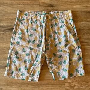 Tenth + Ocean Pineapple Shorts Size 34